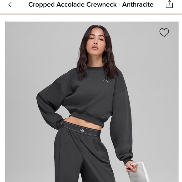 Alo Cropped Accolade Crewneck - Picture 2 of 5